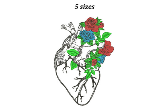 Anatomical Heart in Flowers
