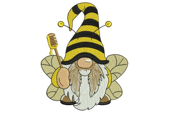 Bee Gnome: A Charming Embroidery Design for Meaningful Gifts