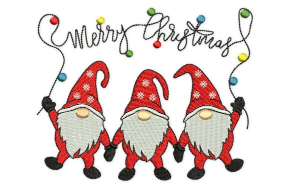 Christmas Gnomes Merry Christmas Embroidery Review
