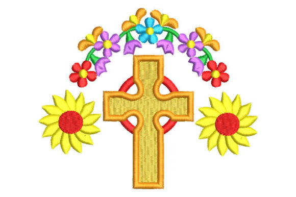 Cross with Colorful Flowers Embroidery Review