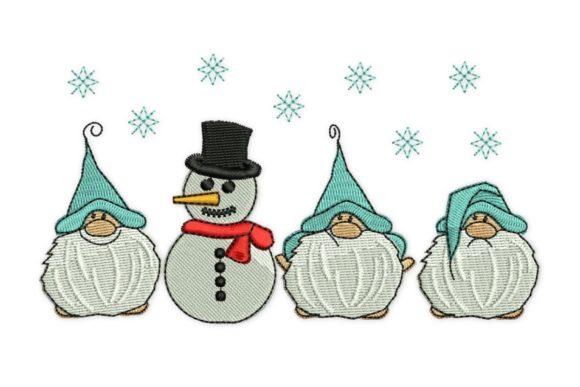 Gnomes with Snowman Embroidery Design Review