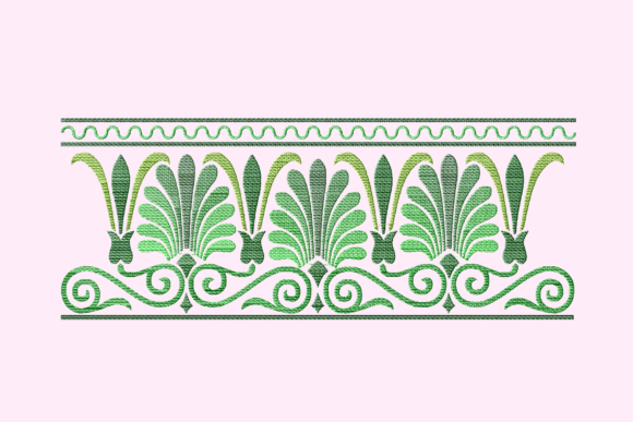 Green Arabesque Border