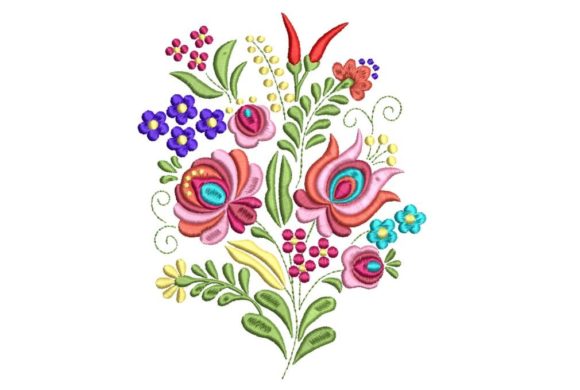 Hungarian Kalocsai Colorful Motif Review