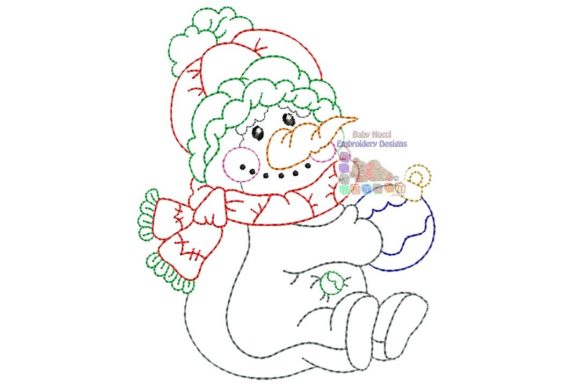 Playful Snowman Multicolor Character