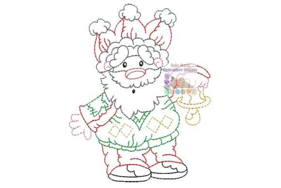 Santa with Bell Multicolor Character