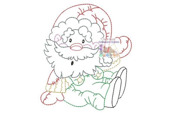 Sitted Santa Multicolor Character