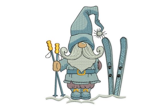 Ski Winter Gnome Embroidery Review