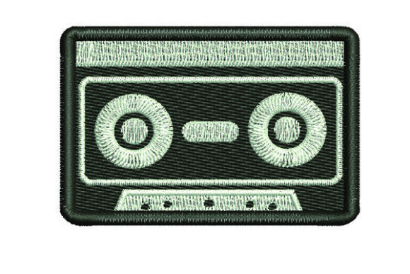 Tape Cassette Embroidery Design