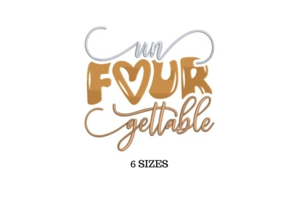 Unfourgettable: A Charming 4th Birthday Embroidery Design