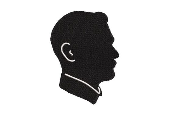 Vintage Male Head Silhouette
